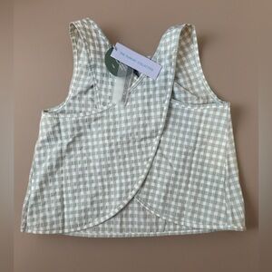 Kids' Green Gingham Tank Top
